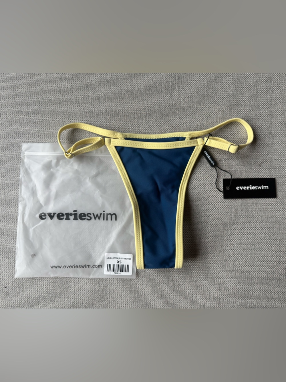 Everieswim Navy & Yellow Bikini Bottom